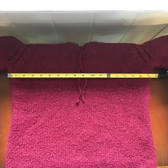 Burgundy Wool Sweater by Express - Picture 5 of 9